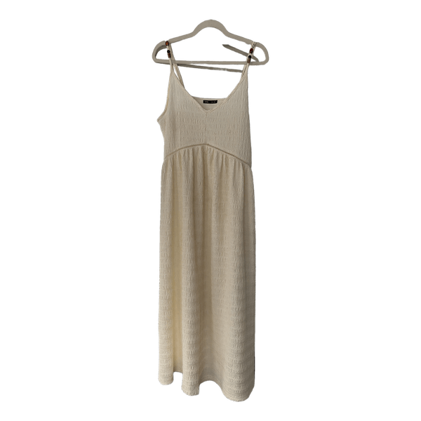 Cream textured maxi dress