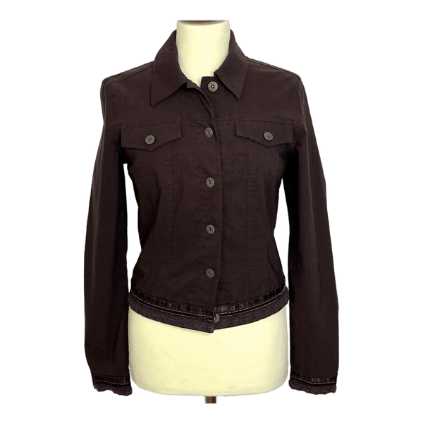 Vintage Y2K Mexx Brown Denim Jacket Size 36