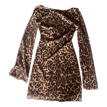 Leopard print mini dress