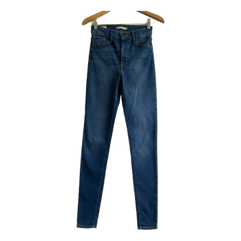 Levi’s Mile High Super Skinny Jeans W26 L32 High Rise Stretch Denim Blue