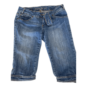 Blue denim capri pants