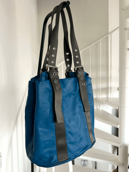 Prada blue vintage leather bag
