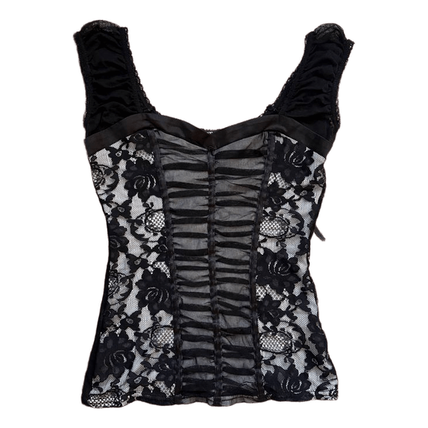 Jane Norman black lace top