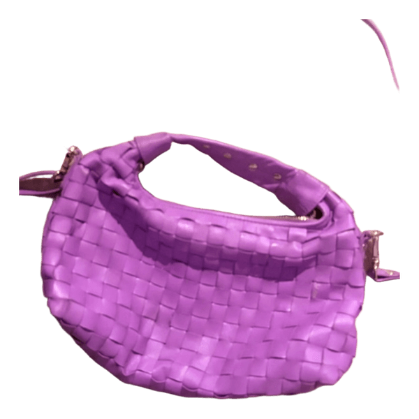 Nunoo - purple braided leather bag