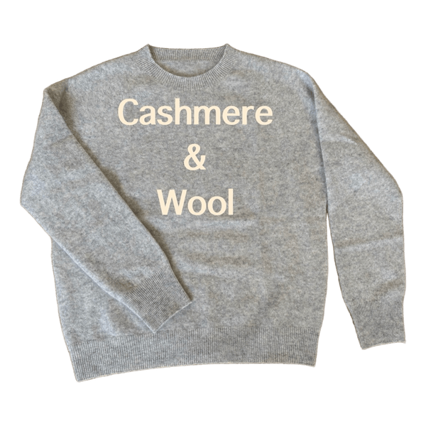 Grey wool cashmere sweater