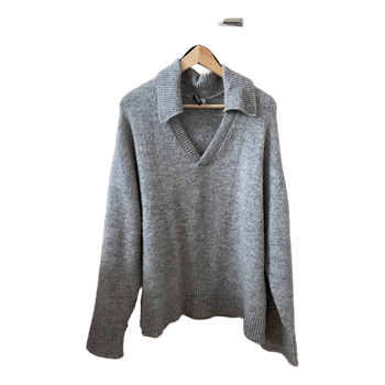 Grey polo neck sweater