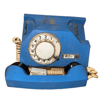 Vintage blue rotary phone