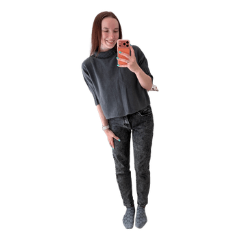 Mom fit džinsai