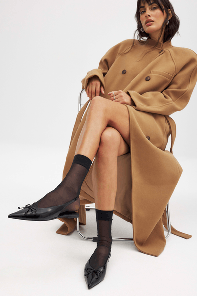 Bow slingback flats