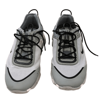 Grey Nike running shoes