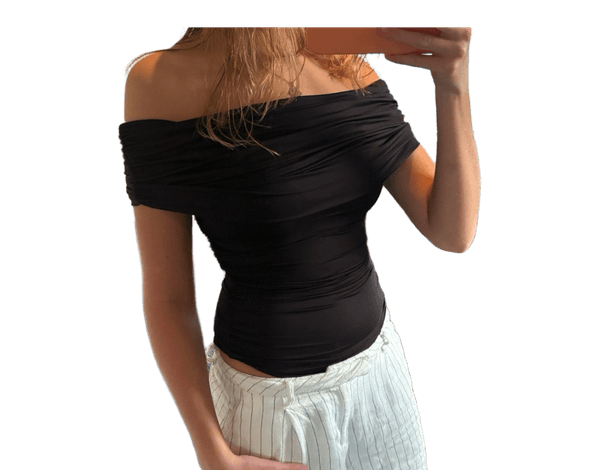 Sort off-shoulder bodystocking