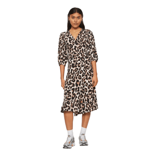 Only leopardmønstret midikjole