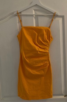 Orange mini dress