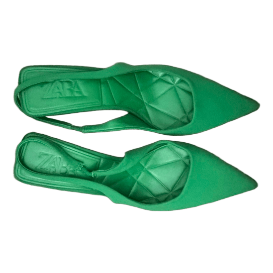 Grønne Zara slingback stiletter