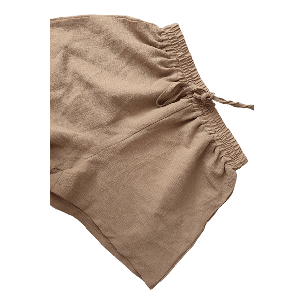 Beige shorts med bindebånd
