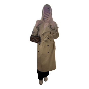Beige trenssitakki