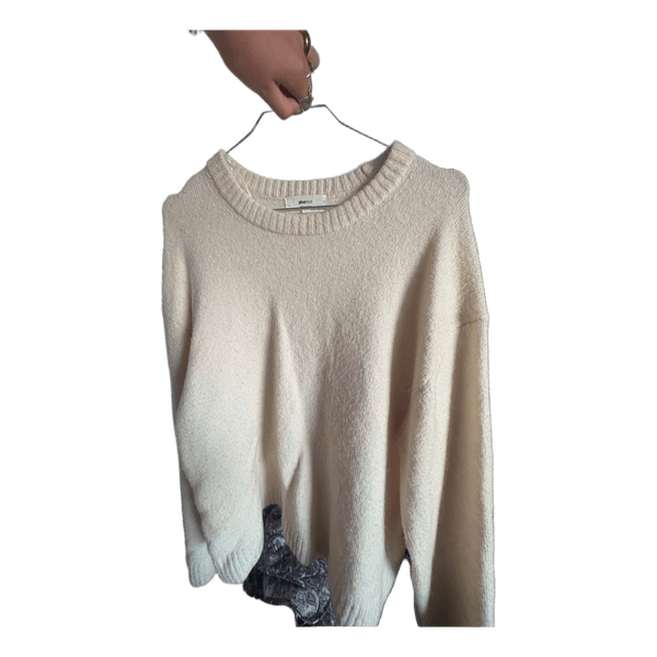 Beige wool blend sweater