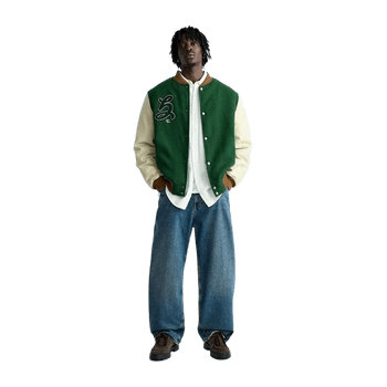 Pilot jacket with patches
