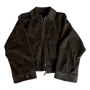 Khaki suede effect jacket