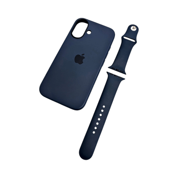 Sininen iPhone- ja Apple Watch -kotelosetti