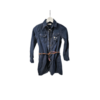 Lasten ininen farkkutakki vyöllä