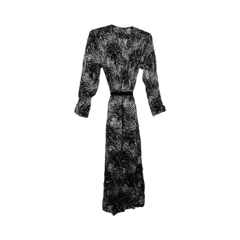 Black patterned maxi dress