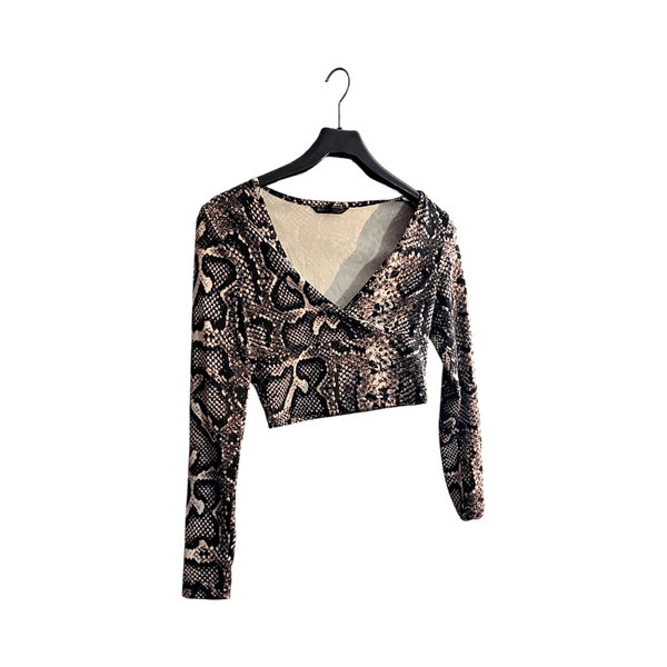 Snake print crop top
