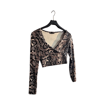 Snake print crop top