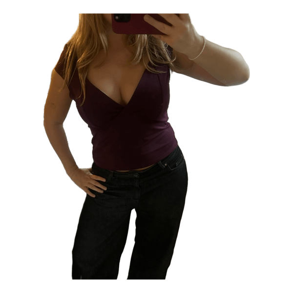 Bordeaux v-hals top