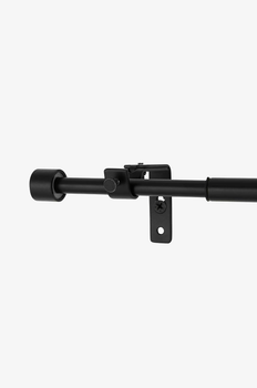 Matt black curtain rod