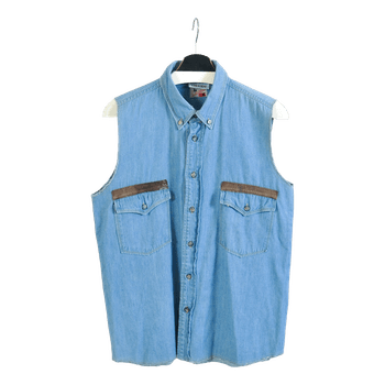 Sleeveless denim shirt
