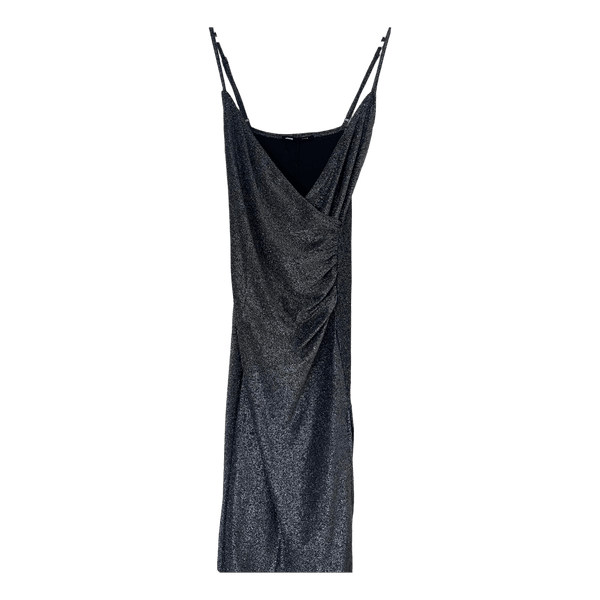 Grey glitter long dress