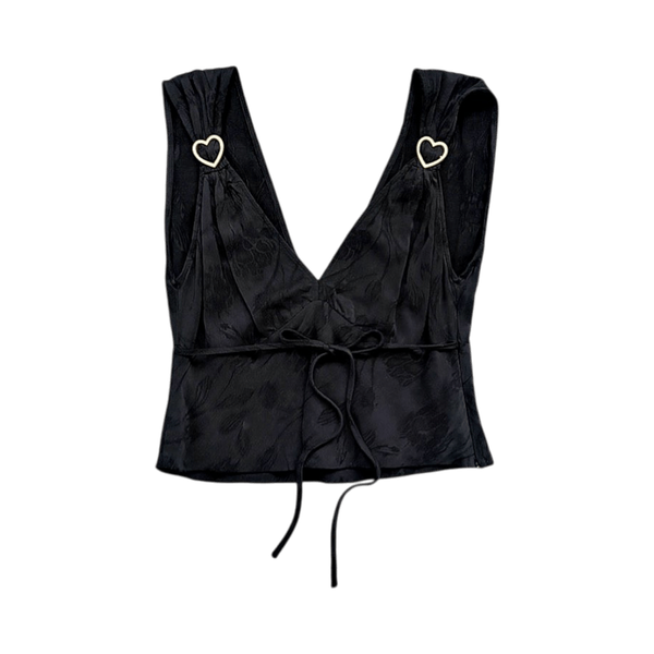 Rouje black crop top