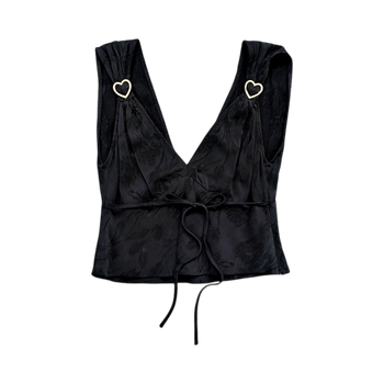 Rouje black crop top