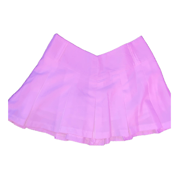 White pleated mini skirt