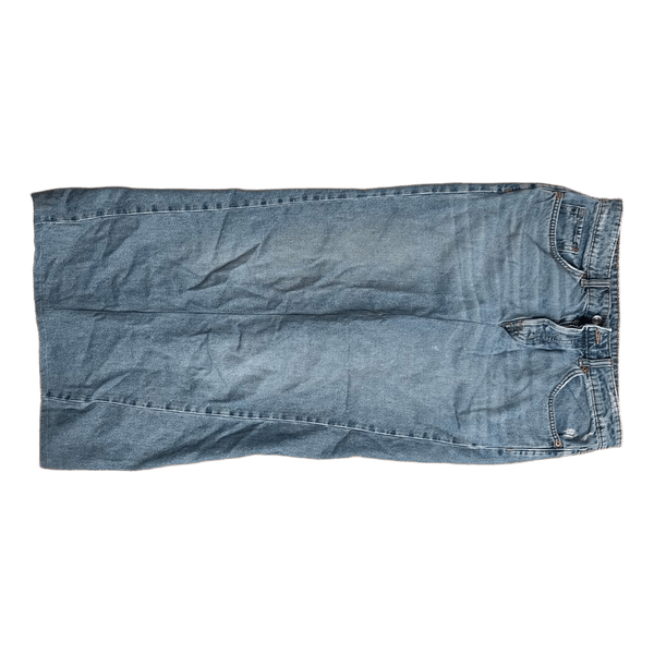 Blå denimnederdel