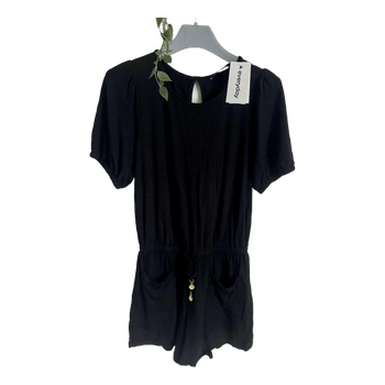 Black shell charm playsuit