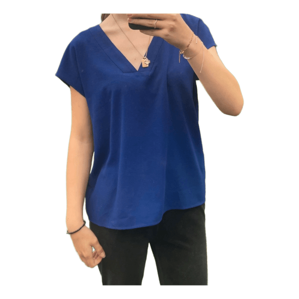 Blå Mango bluse