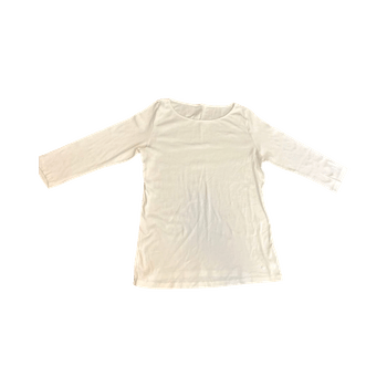 White long-sleeved top