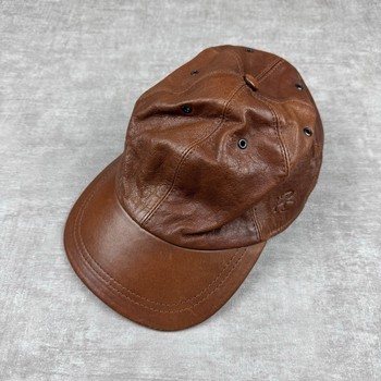 Heinz Bauer Brown Leather Cap