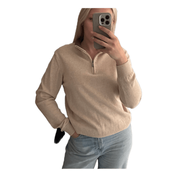 Beige quarter zip sweater