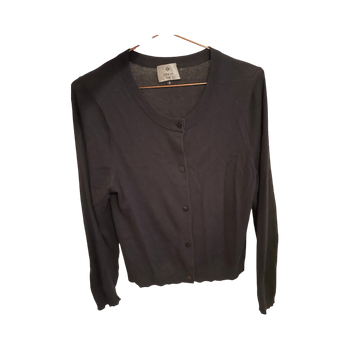 Musta cashmere-neuletakki