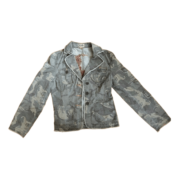Camouflage embroidered jacket