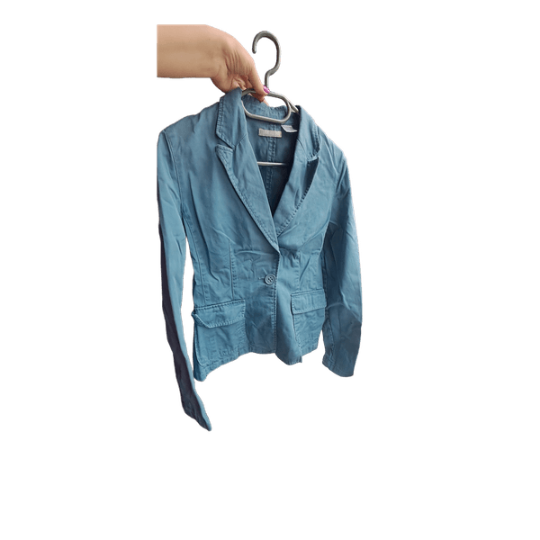 Blue cotton blazer