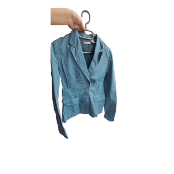 Blue cotton blazer