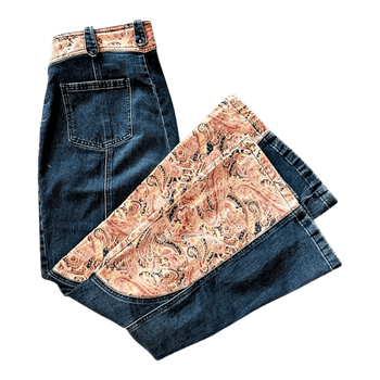 Vintage Flared paisley jeans