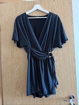 Black wrap jumpsuit