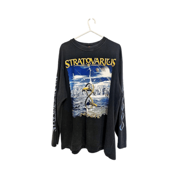 Black graphic long sleeve t-shirt