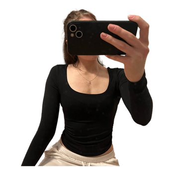 Black long sleeve top