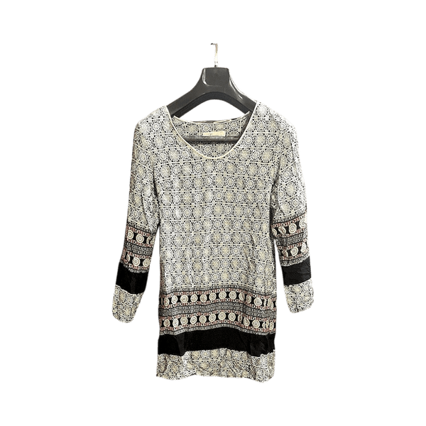 Black and White Printed Top